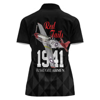 Tuskegee Airmen Red Tails Women Polo Shirt African American Pilots Heritage Black Style - Wonder Print Shop