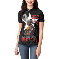Tuskegee Airmen Red Tails Women Polo Shirt African American Pilots Heritage Black Style - Wonder Print Shop