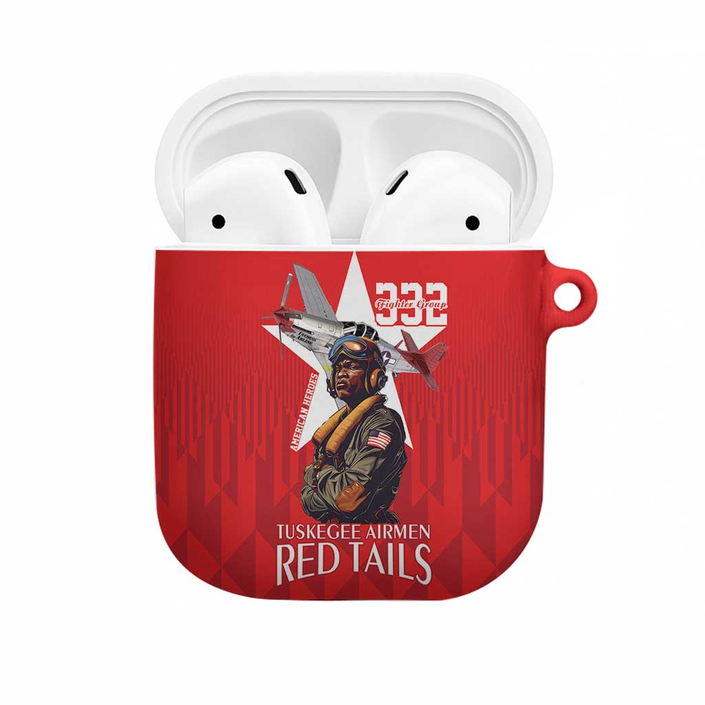 Tuskegee Airmen Red Tails AirPods Case African American Pilots Heritage Red Style - Wonder Print Shop