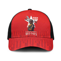 Tuskegee Airmen Red Tails Baseball Net Cap African American Pilots Heritage Red Style - Wonder Print Shop
