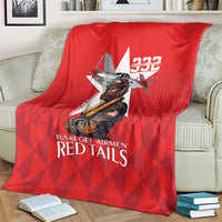 Tuskegee Airmen Red Tails Blanket African American Pilots Heritage Red Style - Wonder Print Shop
