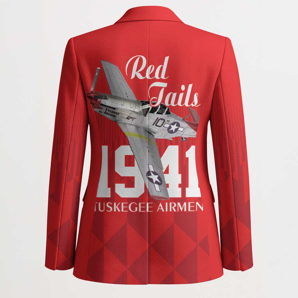 Tuskegee Airmen Red Tails Blazer African American Pilots Heritage Red Style - Wonder Print Shop