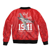Tuskegee Airmen Red Tails Bomber Jacket African American Pilots Heritage Red Style - Wonder Print Shop