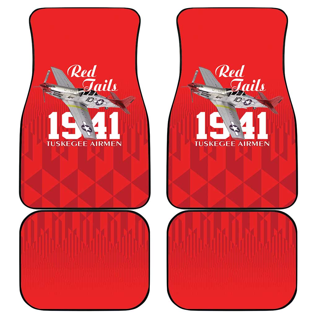 Tuskegee Airmen Red Tails Car Mats African American Pilots Heritage Red Style - Wonder Print Shop