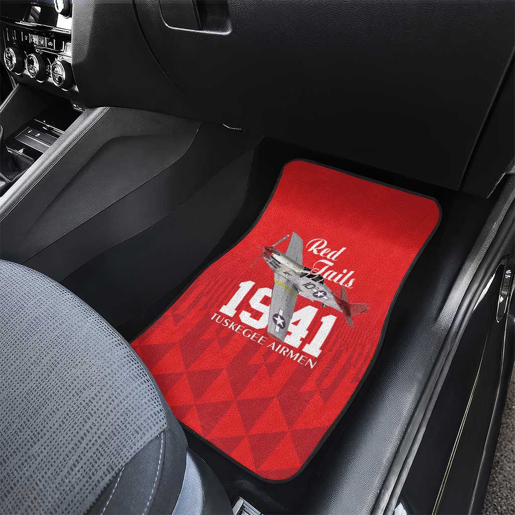 Tuskegee Airmen Red Tails Car Mats African American Pilots Heritage Red Style - Wonder Print Shop