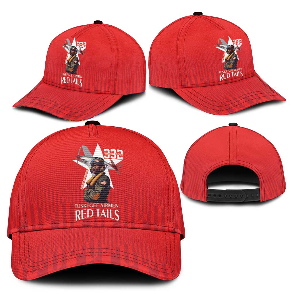 Tuskegee Airmen Red Tails Classic Cap African American Pilots Heritage Red Style - Wonder Print Shop