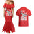 Tuskegee Airmen Red Tails Couples Matching Mermaid Dress and Hawaiian Shirt African American Pilots Heritage Red Style - Wonder Print Shop