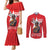 Tuskegee Airmen Red Tails Couples Matching Mermaid Dress and Long Sleeve Button Shirt African American Pilots Heritage Red Style - Wonder Print Shop