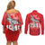 Tuskegee Airmen Red Tails Couples Matching Off Shoulder Short Dress and Long Sleeve Button Shirt African American Pilots Heritage Red Style - Wonder Print Shop