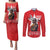 Tuskegee Airmen Red Tails Couples Matching Puletasi and Long Sleeve Button Shirt African American Pilots Heritage Red Style - Wonder Print Shop