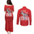 Tuskegee Airmen Red Tails Couples Matching Puletasi and Long Sleeve Button Shirt African American Pilots Heritage Red Style - Wonder Print Shop