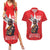 Tuskegee Airmen Red Tails Couples Matching Summer Maxi Dress and Hawaiian Shirt African American Pilots Heritage Red Style - Wonder Print Shop