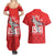 Tuskegee Airmen Red Tails Couples Matching Summer Maxi Dress and Hawaiian Shirt African American Pilots Heritage Red Style - Wonder Print Shop