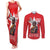 Tuskegee Airmen Red Tails Couples Matching Tank Maxi Dress and Long Sleeve Button Shirt African American Pilots Heritage Red Style - Wonder Print Shop