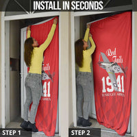 Tuskegee Airmen Red Tails Door Cover African American Pilots Heritage Red Style - Wonder Print Shop
