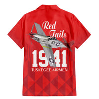 Tuskegee Airmen Red Tails Family Matching Mermaid Dress and Hawaiian Shirt African American Pilots Heritage Red Style - Wonder Print Shop
