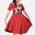 Tuskegee Airmen Red Tails Family Matching Off The Shoulder Long Sleeve Dress and Hawaiian Shirt African American Pilots Heritage Red Style - Wonder Print Shop