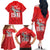 Tuskegee Airmen Red Tails Family Matching Off The Shoulder Long Sleeve Dress and Hawaiian Shirt African American Pilots Heritage Red Style - Wonder Print Shop