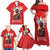 Tuskegee Airmen Red Tails Family Matching Off Shoulder Maxi Dress and Hawaiian Shirt African American Pilots Heritage Red Style - Wonder Print Shop