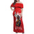Tuskegee Airmen Red Tails Family Matching Off Shoulder Maxi Dress and Hawaiian Shirt African American Pilots Heritage Red Style - Wonder Print Shop