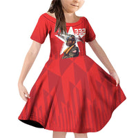 Tuskegee Airmen Red Tails Family Matching Off Shoulder Short Dress and Hawaiian Shirt African American Pilots Heritage Red Style - Wonder Print Shop