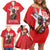 Tuskegee Airmen Red Tails Family Matching Off Shoulder Short Dress and Hawaiian Shirt African American Pilots Heritage Red Style - Wonder Print Shop