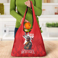 Tuskegee Airmen Red Tails Grocery Bag African American Pilots Heritage Red Style - Wonder Print Shop
