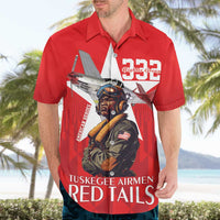 Tuskegee Airmen Red Tails Hawaiian Shirt African American Pilots Heritage Red Style - Wonder Print Shop
