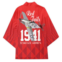 Tuskegee Airmen Red Tails Kimono African American Pilots Heritage Red Style - Wonder Print Shop