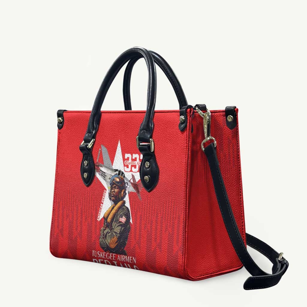 Tuskegee Airmen Red Tails Leather Bag African American Pilots Heritage Red Style - Wonder Print Shop