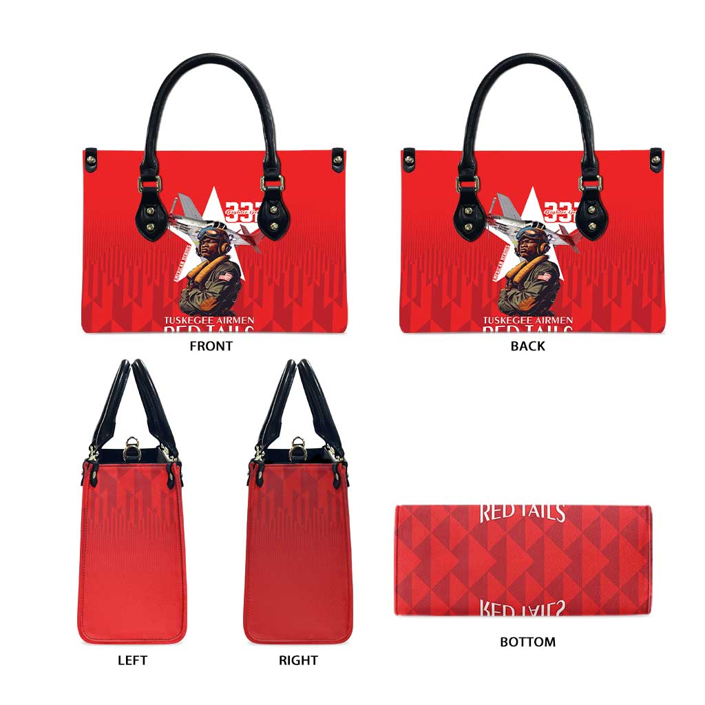 Tuskegee Airmen Red Tails Leather Bag African American Pilots Heritage Red Style - Wonder Print Shop