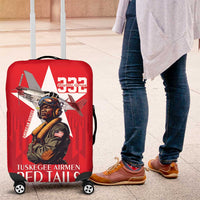 Tuskegee Airmen Red Tails Luggage Cover African American Pilots Heritage Red Style - Wonder Print Shop