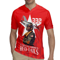 Tuskegee Airmen Red Tails Rugby Jersey African American Pilots Heritage Red Style - Wonder Print Shop
