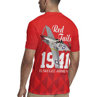 Tuskegee Airmen Red Tails Rugby Jersey African American Pilots Heritage Red Style - Wonder Print Shop
