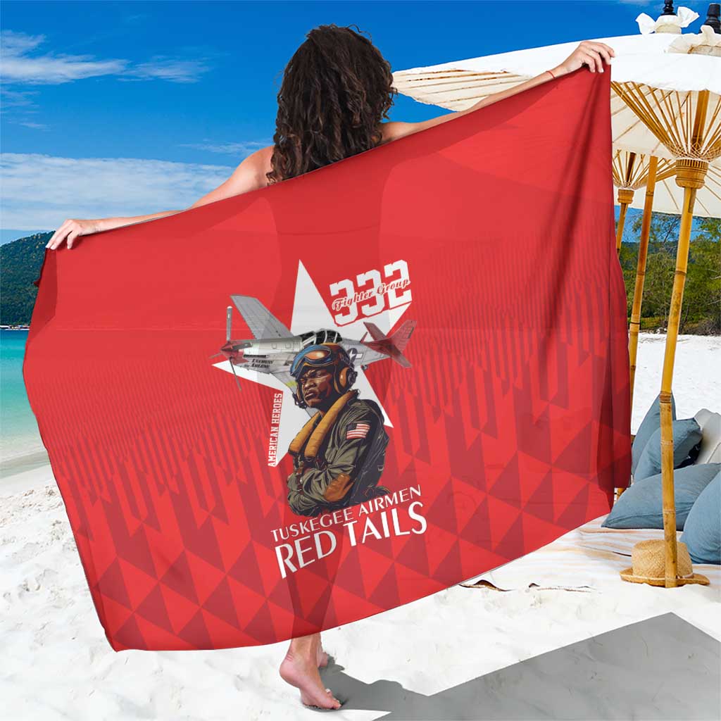 Tuskegee Airmen Red Tails Sarong African American Pilots Heritage Red Style - Wonder Print Shop