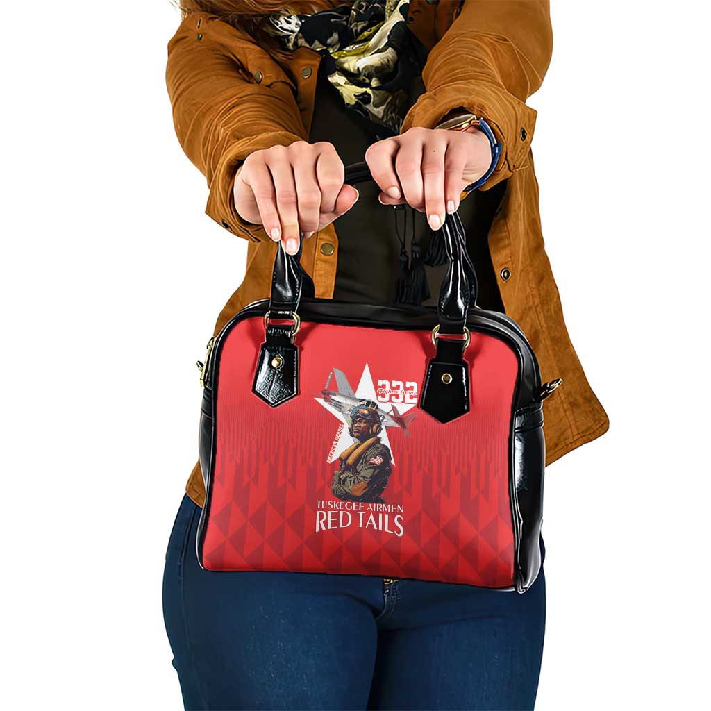 Tuskegee Airmen Red Tails Shoulder Handbag African American Pilots Heritage Red Style - Wonder Print Shop