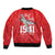Tuskegee Airmen Red Tails Sleeve Zip Bomber Jacket African American Pilots Heritage Red Style - Wonder Print Shop