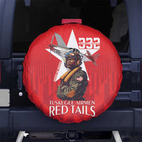 Tuskegee Airmen Red Tails Spare Tire Cover African American Pilots Heritage Red Style - Wonder Print Shop