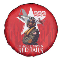 Tuskegee Airmen Red Tails Spare Tire Cover African American Pilots Heritage Red Style - Wonder Print Shop