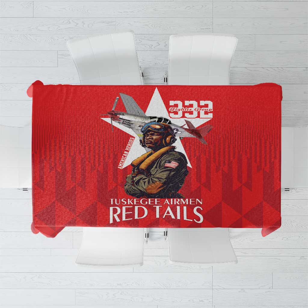 Tuskegee Airmen Red Tails Tablecloth African American Pilots Heritage Red Style - Wonder Print Shop