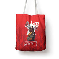 Tuskegee Airmen Red Tails Tote Bag African American Pilots Heritage Red Style - Wonder Print Shop
