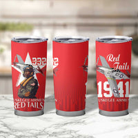 Tuskegee Airmen Red Tails Tumbler Cup African American Pilots Heritage Red Style - Wonder Print Shop