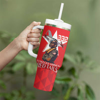 Tuskegee Airmen Red Tails Tumbler With Handle African American Pilots Heritage Red Style - Wonder Print Shop