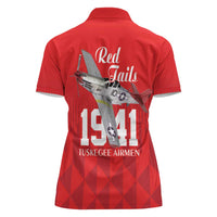 Tuskegee Airmen Red Tails Women Polo Shirt African American Pilots Heritage Red Style - Wonder Print Shop