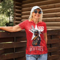 Tuskegee Airmen Red Tails Women Polo Shirt African American Pilots Heritage Red Style - Wonder Print Shop