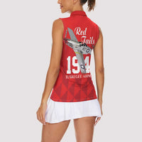 Tuskegee Airmen Red Tails Women Sleeveless Polo Shirt African American Pilots Heritage Red Style - Wonder Print Shop