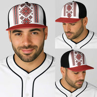 Ukraine Unity Day Baseball Net Cap The Trident With Folk Pattern - Wonder Print Shop