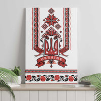 Ukraine Unity Day Canvas Wall Art The Trident With Folk Pattern - Wonder Print Shop
