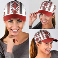 Ukraine Unity Day Classic Cap The Trident With Folk Pattern - Wonder Print Shop