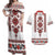 Ukraine Unity Day Couples Matching Off Shoulder Maxi Dress and Hawaiian Shirt The Trident With Folk Pattern - Wonder Print Shop
